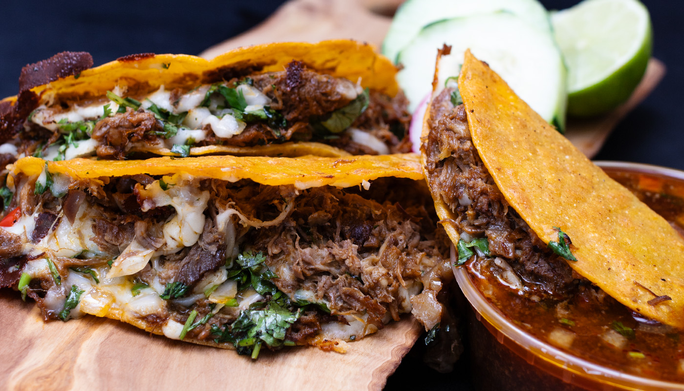 Quesabirria with consomé