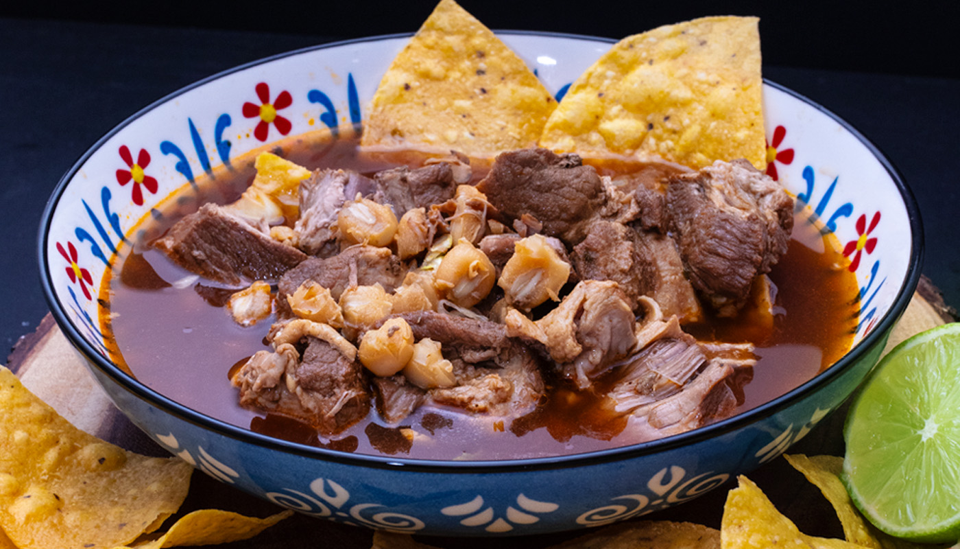 Pozole with toppings
