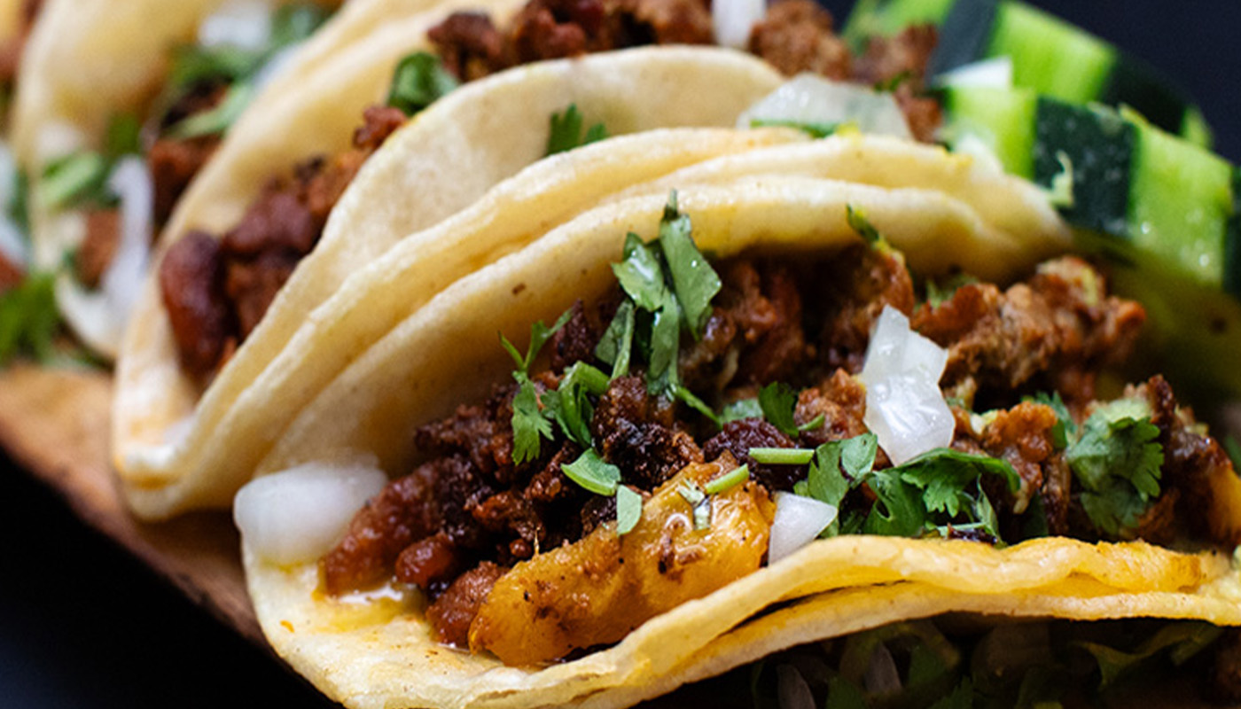 Street tacos with salsas